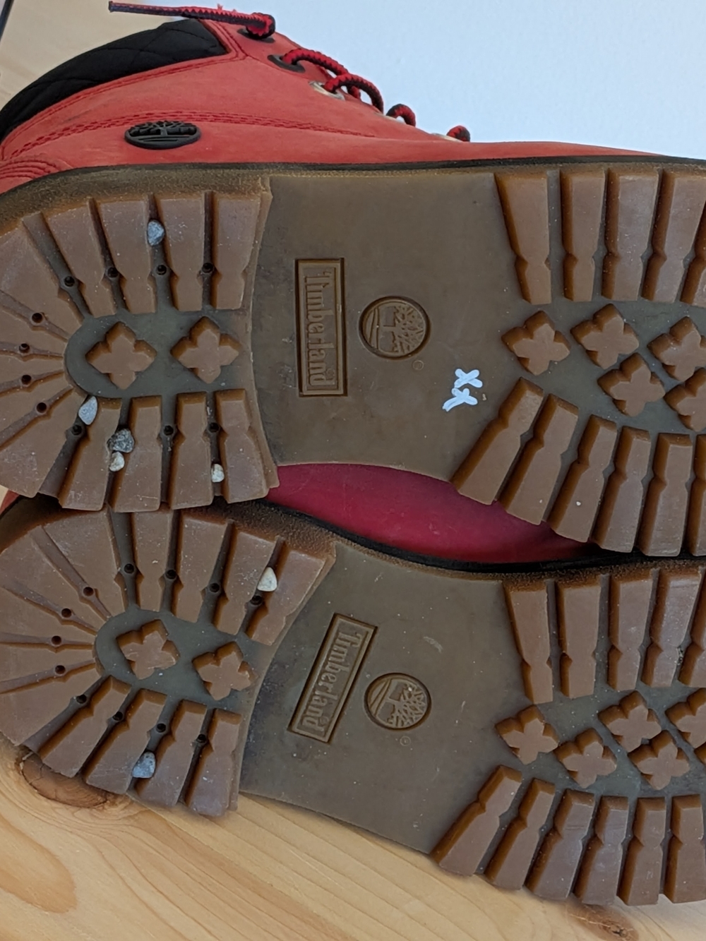 Timberland Red Kids Lace-Up Boots with Embossed Logo - Picture 6 of 10